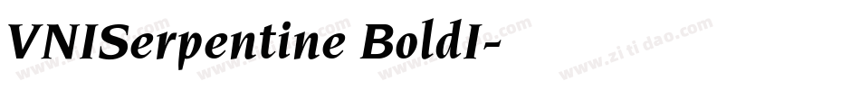 VNISerpentine BoldI字体转换